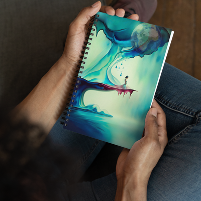 Spiral notebook - Brushstrokes of Resilience - On The Edge