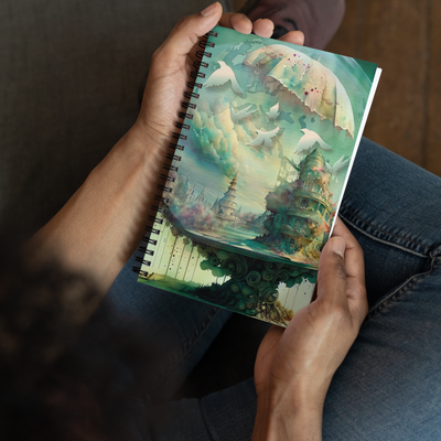 Spiral notebook - Brushstrokes of Resilience - Atmospheric Instability