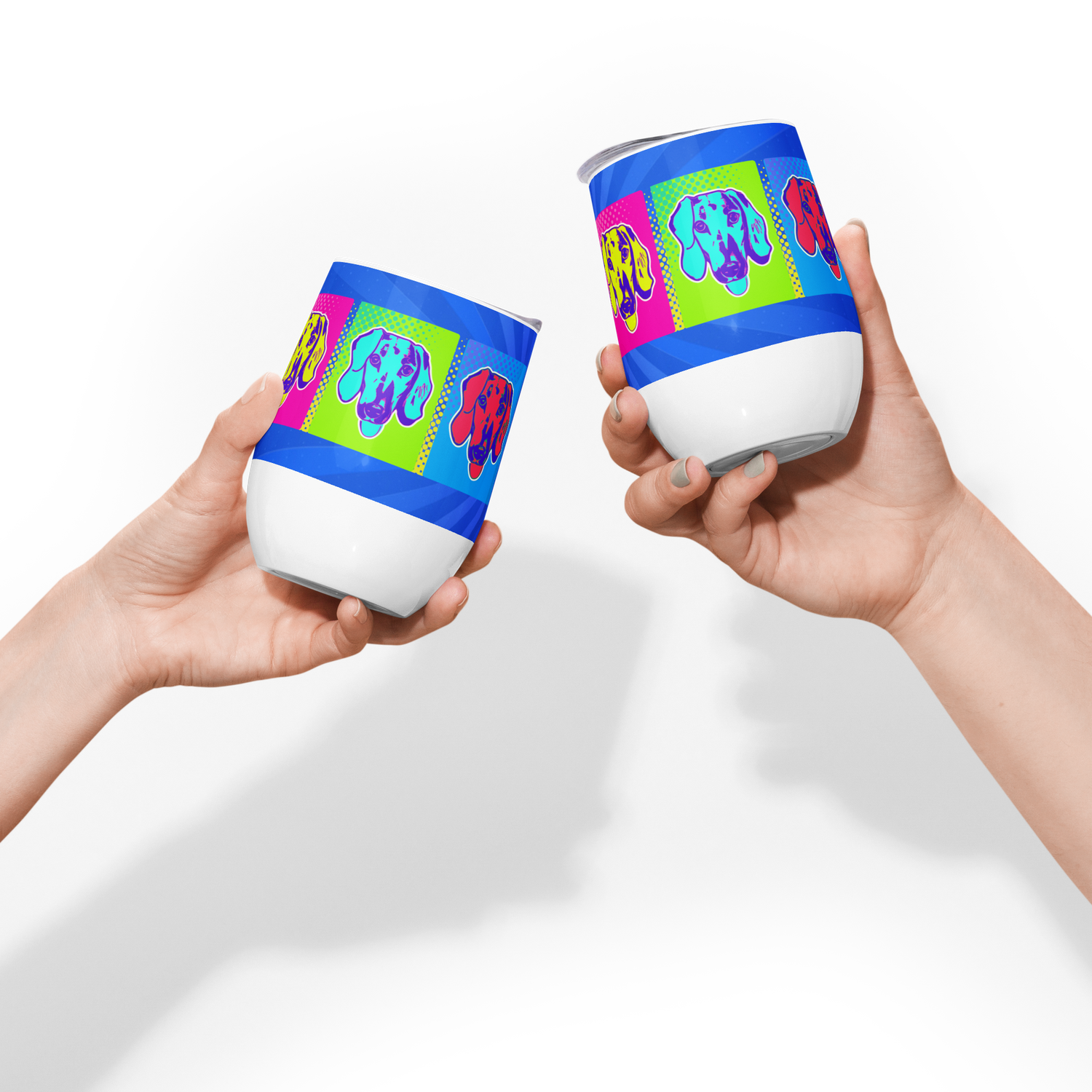 Wine tumbler - Dachshund Retro Pop Art