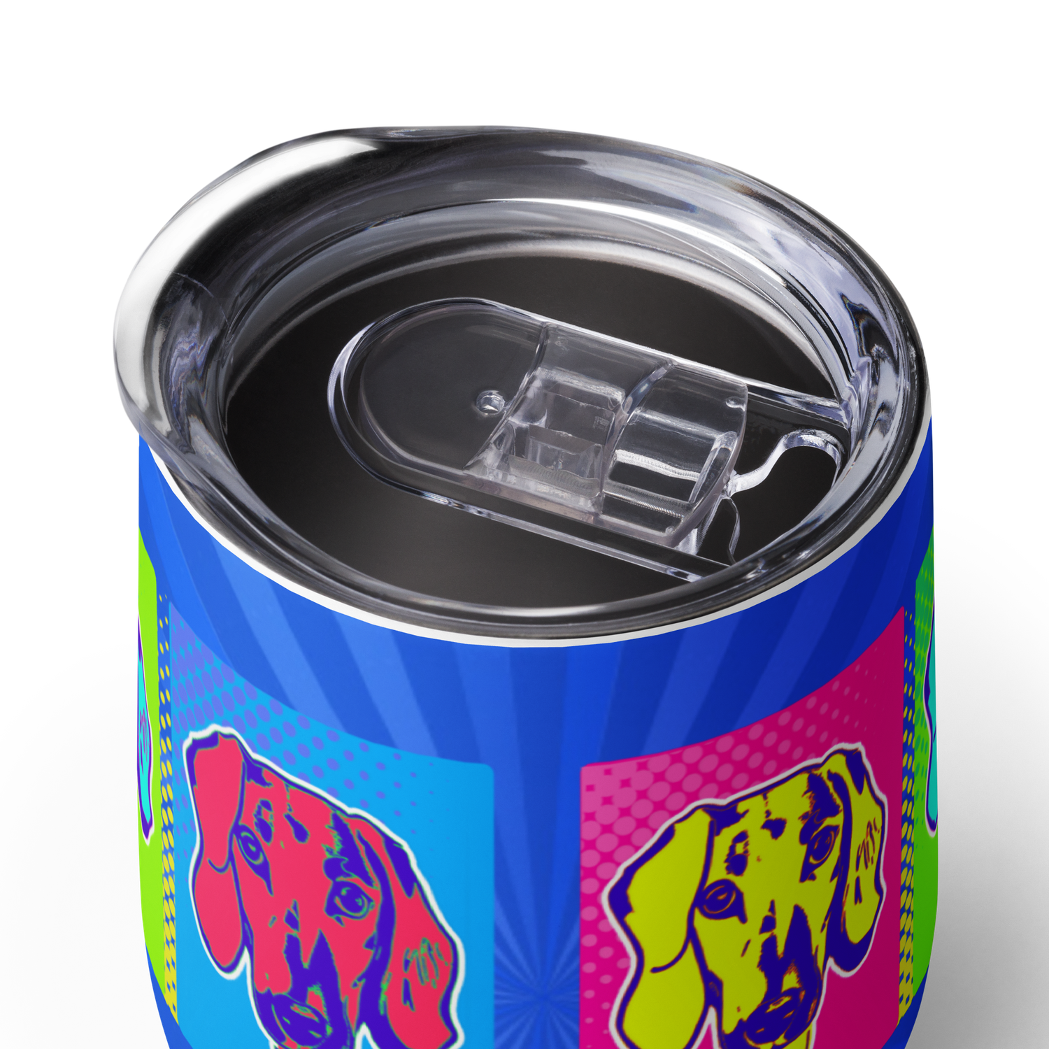 Wine tumbler - Dachshund Retro Pop Art