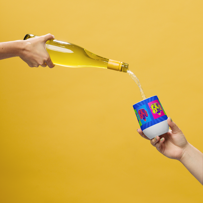 Wine tumbler - Dachshund Retro Pop Art