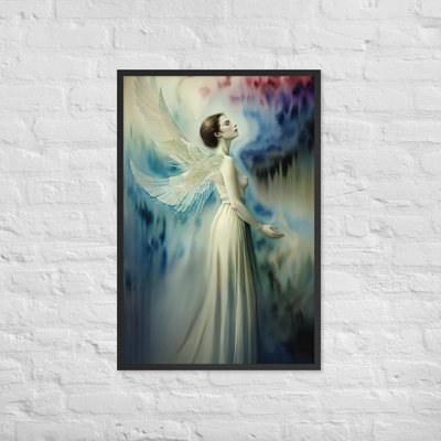 Framed Wall Art - Brushstrokes of Resilience - Angelic Glow