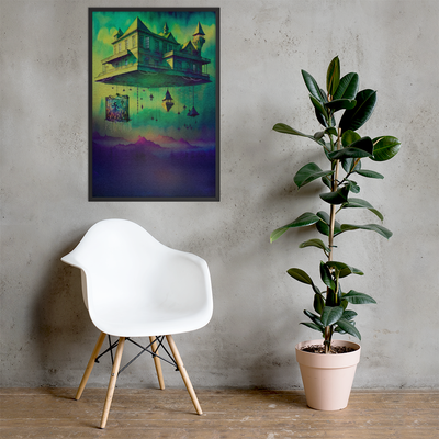 Framed Wall Art - Brushstrokes of Resilience - Witch Quest