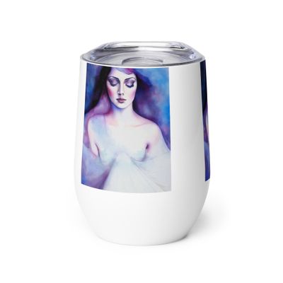 Wine tumbler - Warm Crisp Sheets Artwork: Embrace Self-discovery