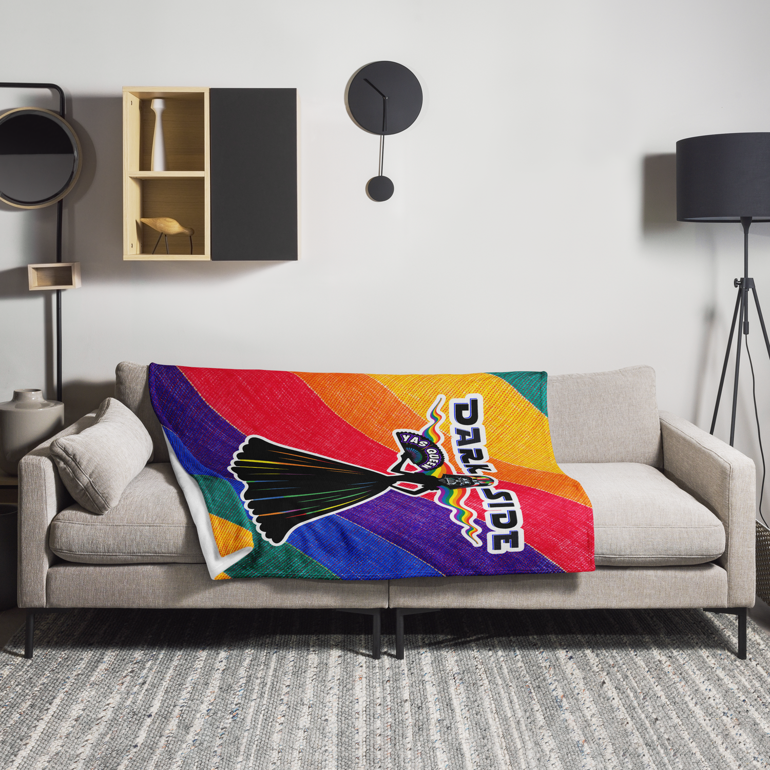 Throw Blanket - Darth Vader - Yas, Drag Queen! - Pride Collection (Rainbow)