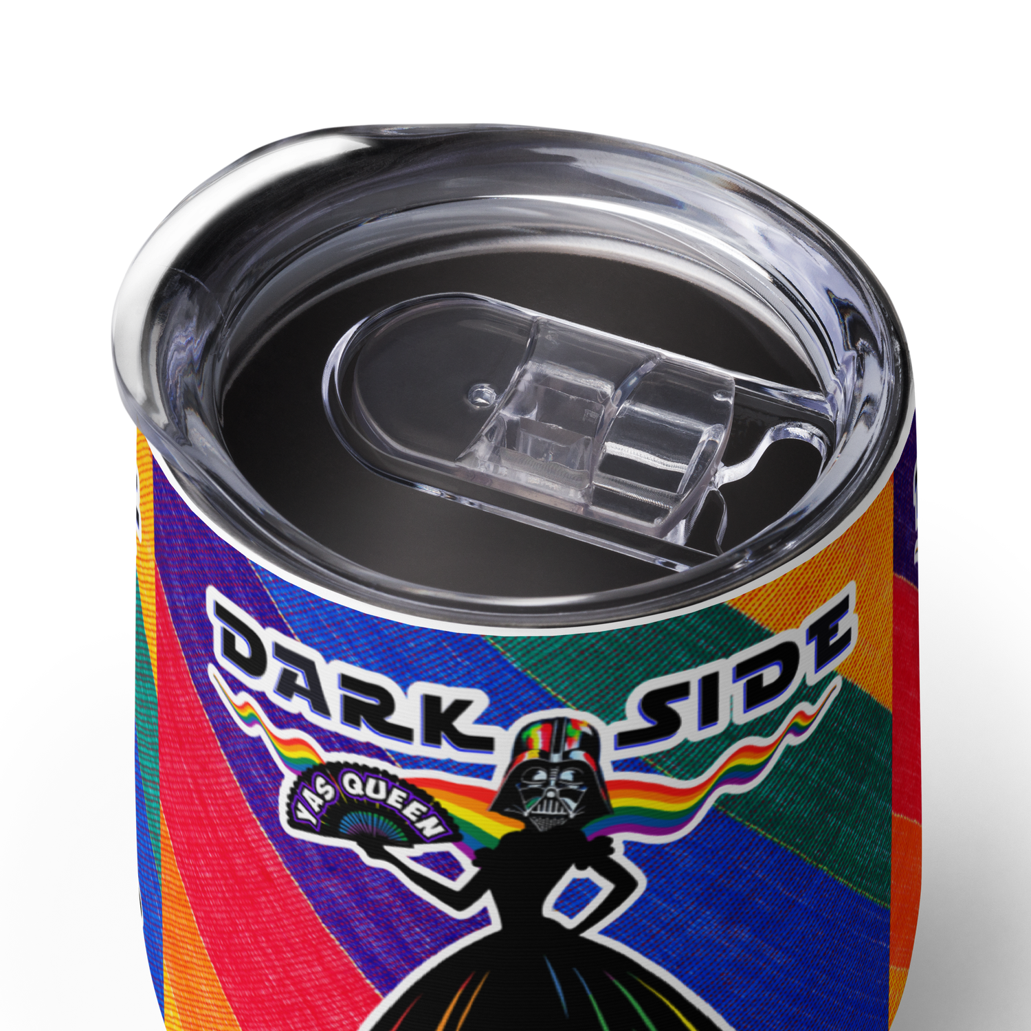 Wine tumbler - Darth Vader - Yas, Drag Queen! - Pride Collection (Rainbow)