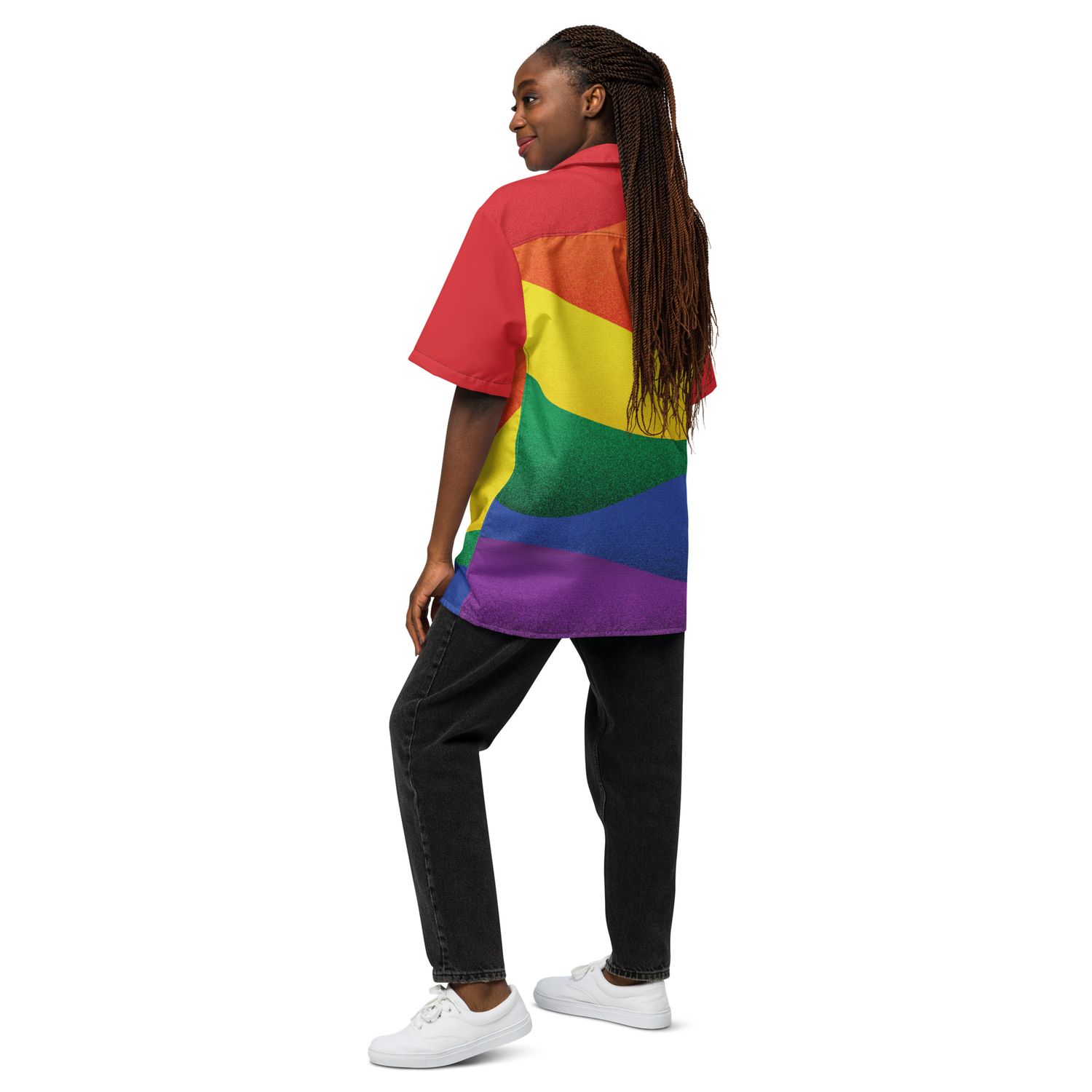 Unisex button shirt - Pride Over The Rainbow