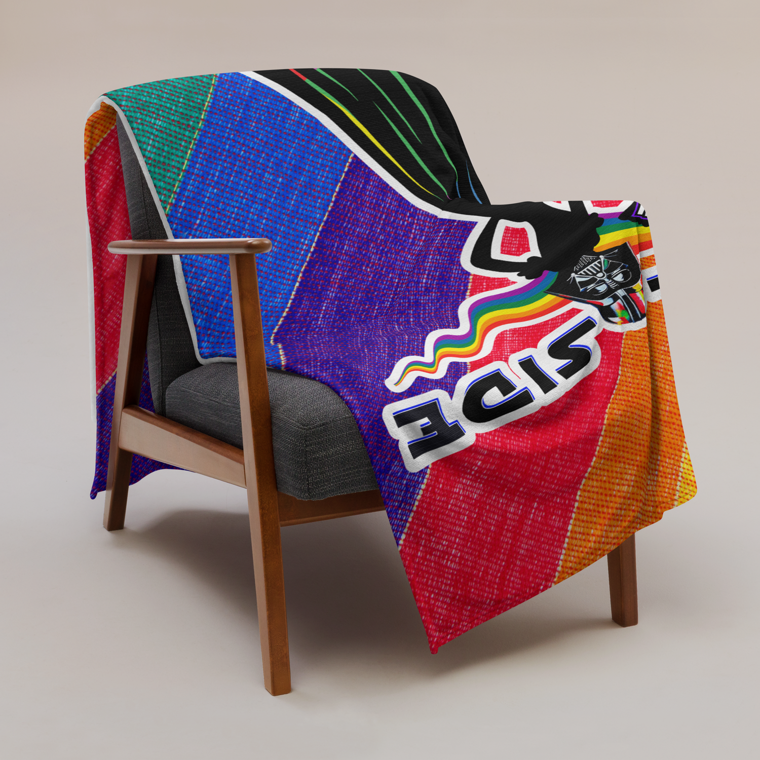 Throw Blanket - Darth Vader - Yas, Drag Queen! - Pride Collection (Rainbow)