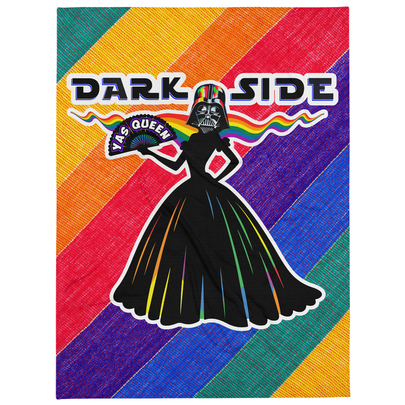 Throw Blanket - Darth Vader - Yas, Drag Queen! - Pride Collection (Rainbow)