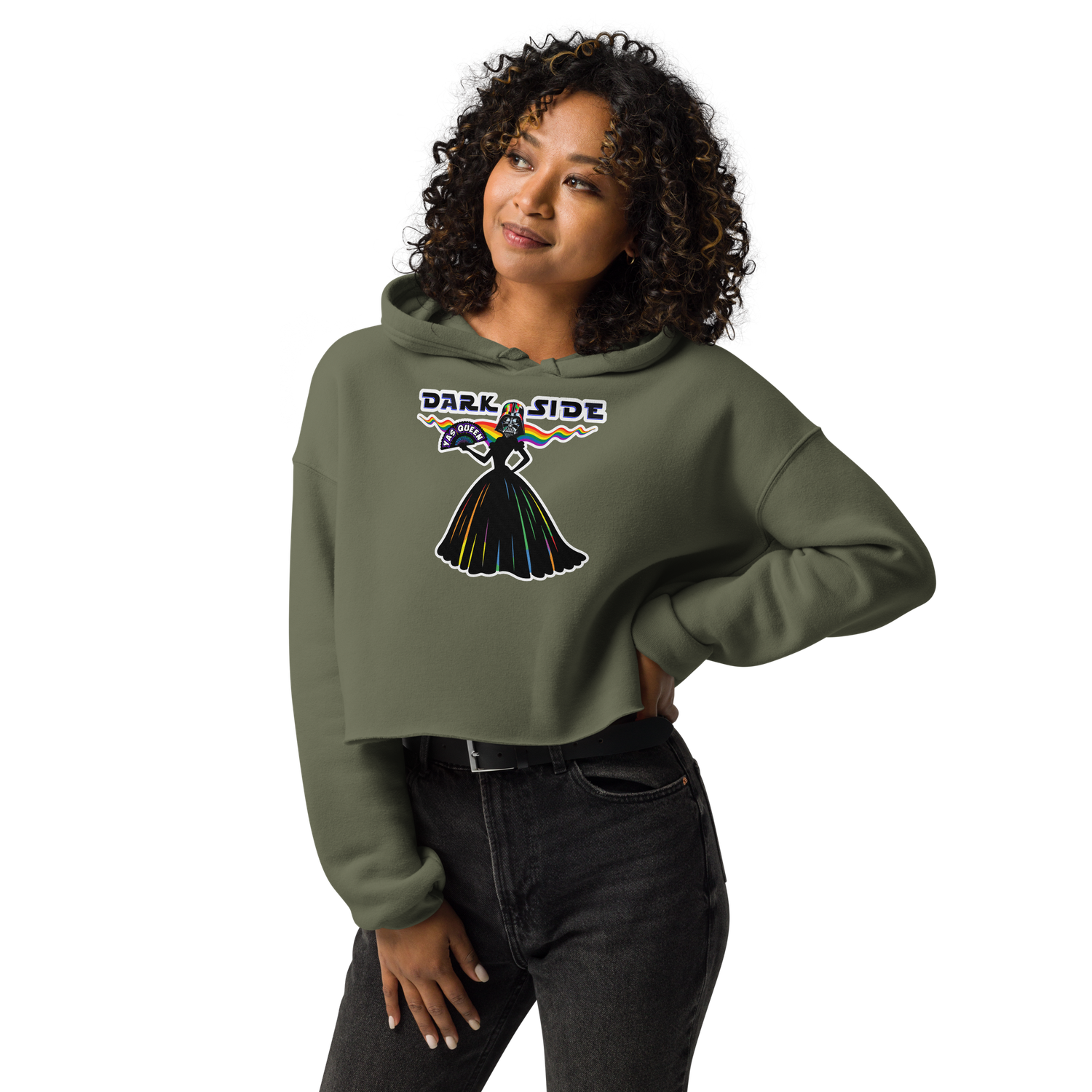 Crop Hoodie - Darth Vader - Yas, Drag Queen! - Pride Collection