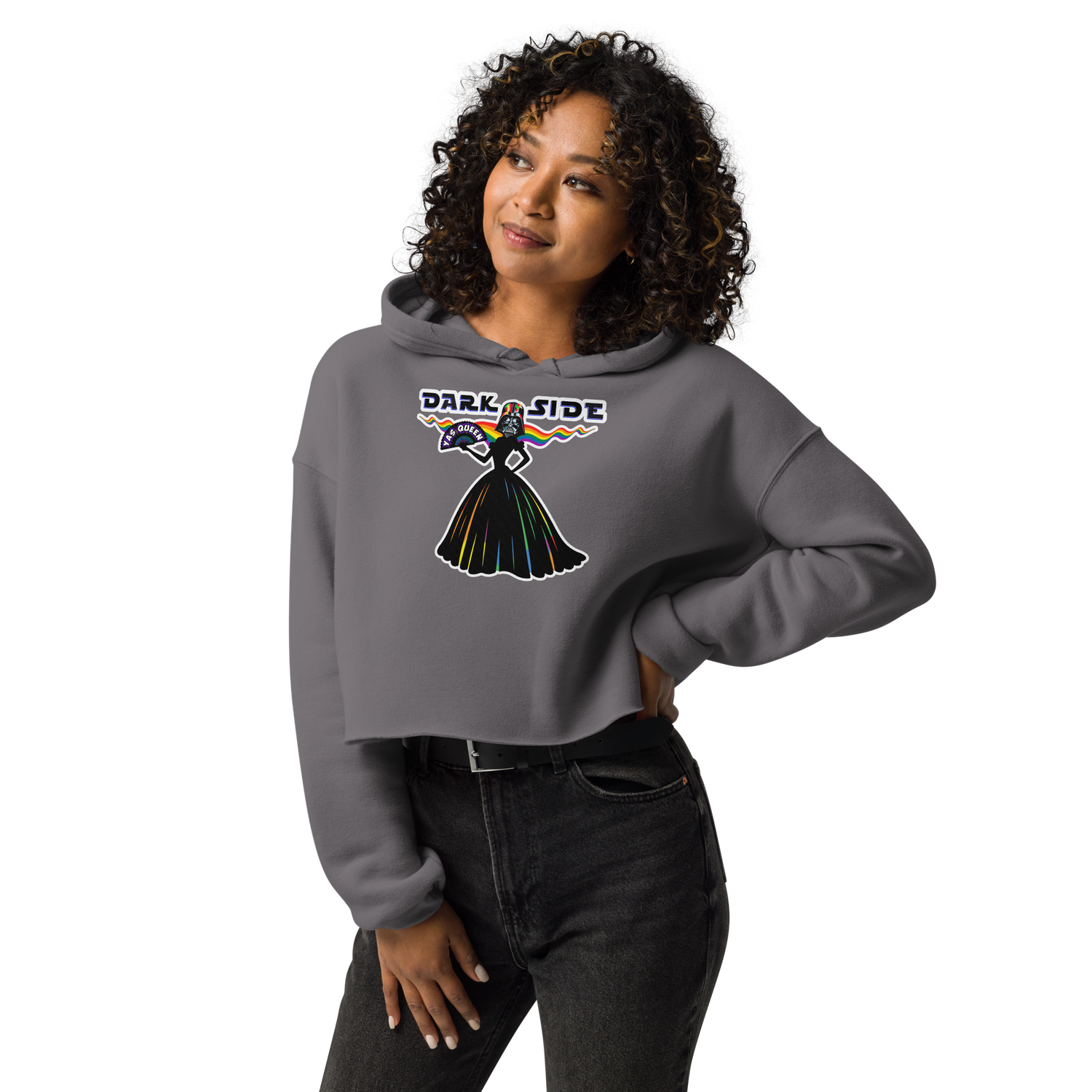 Crop Hoodie - Darth Vader - Yas, Drag Queen! - Pride Collection