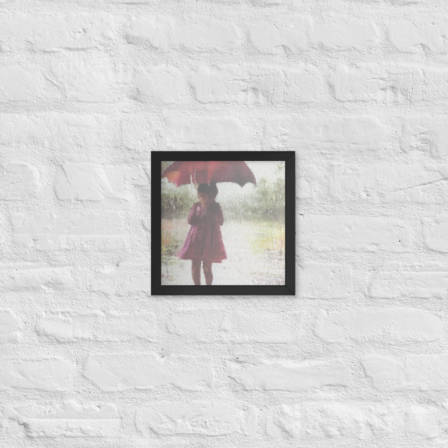 Framed Wall Art - Little Girl Broken Umbrella