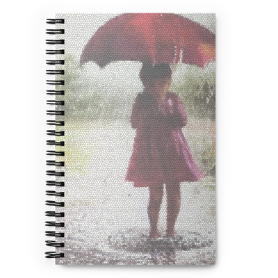 Spiral notebook - Little Girl Broken Umbrella