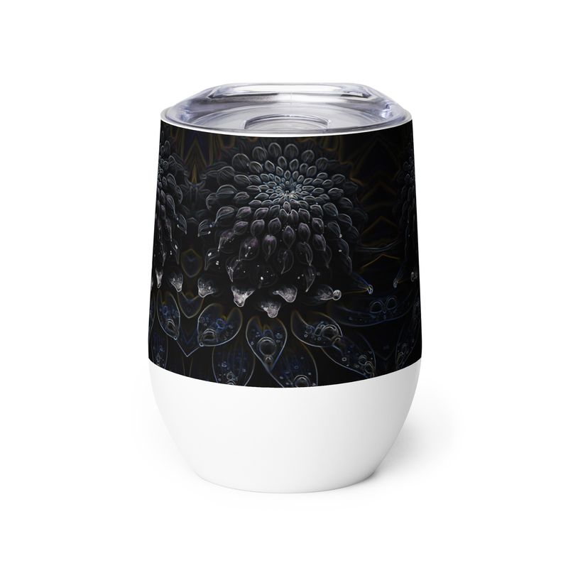 Wine tumbler - Black Dahlia Drama