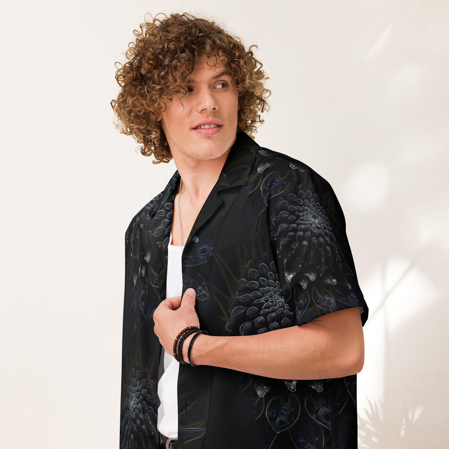 Unisex button shirt - Streetwear - Black Dahlia Drama