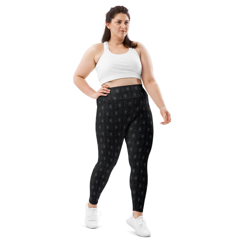 Unisex Leggings (plus size) - Black Dahlia Drama