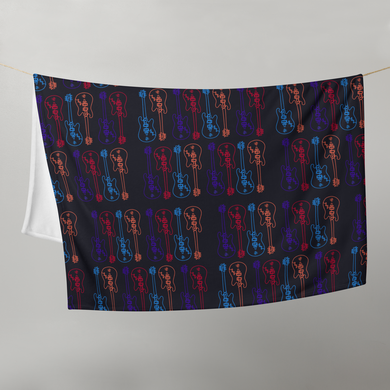 Throw Blanket - Studio Guitar - Multi-Color