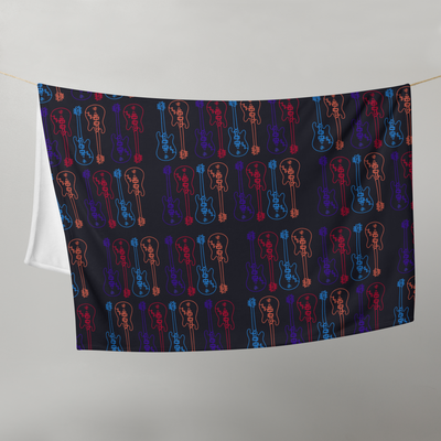 Blanket Throw - Studio Guitar - Multi-Color