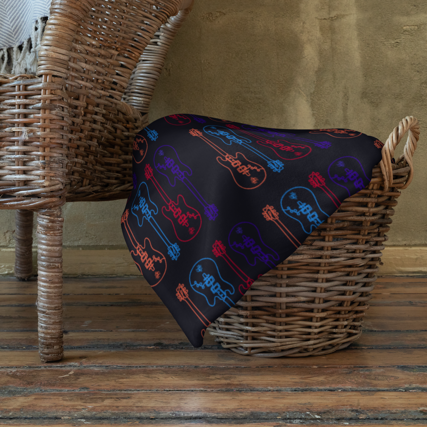 Throw Blanket - Studio Guitar - Multi-Color