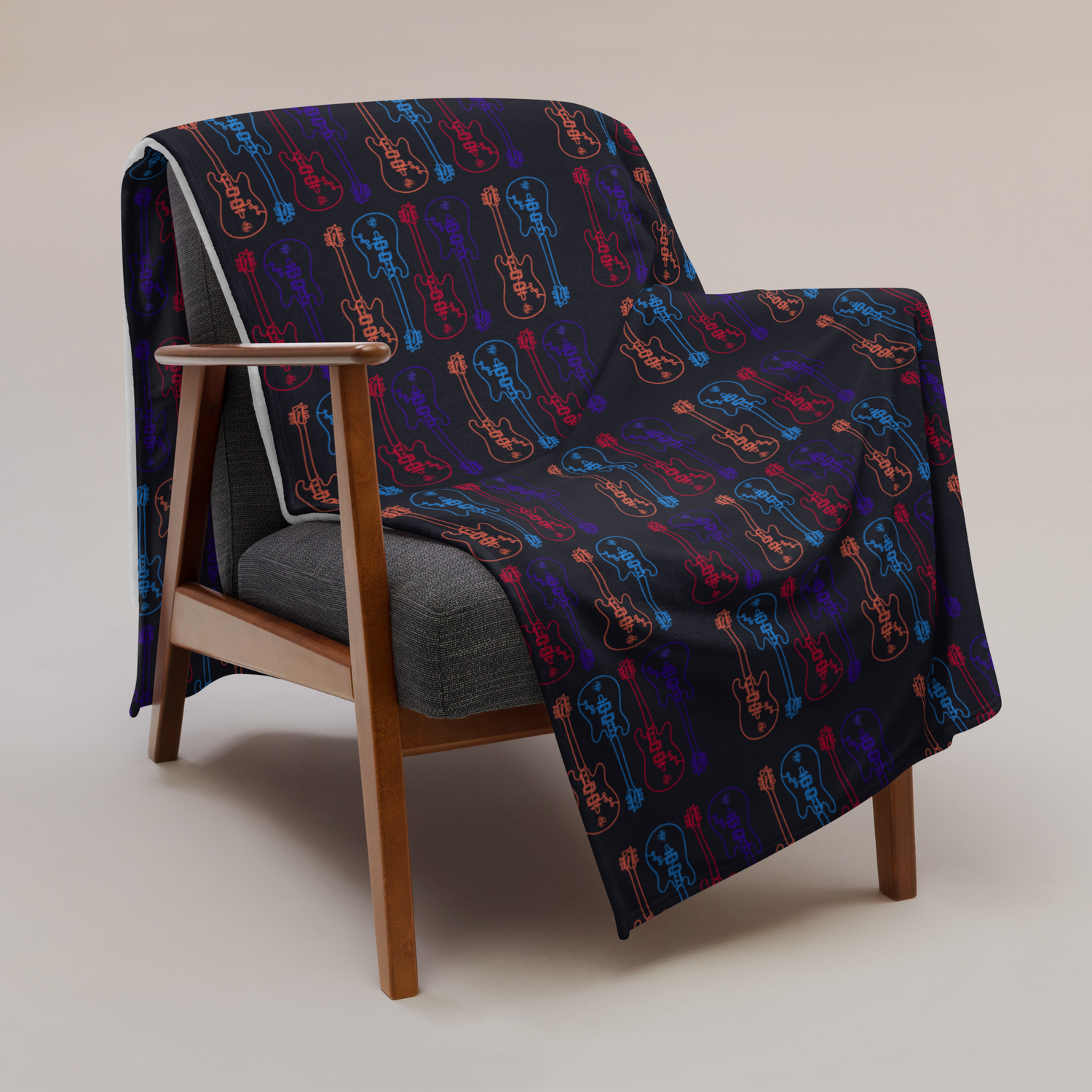 Throw Blanket - Studio Guitar - Multi-Color