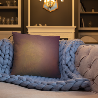 Throw Pillow (with filling) - Peachy Keen Peonies
