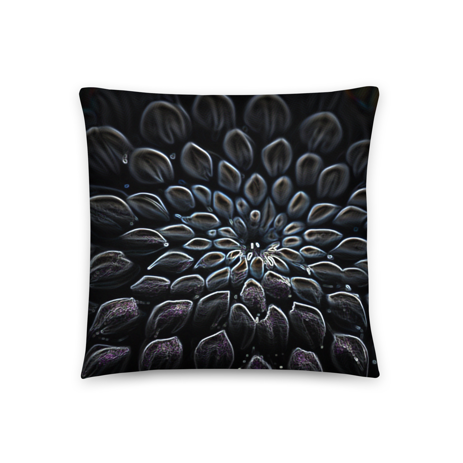 Throw Pillow (with filling) - Black Dahlia Drama