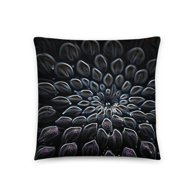 Throw Pillow (with filling) - Black Dahlia Drama