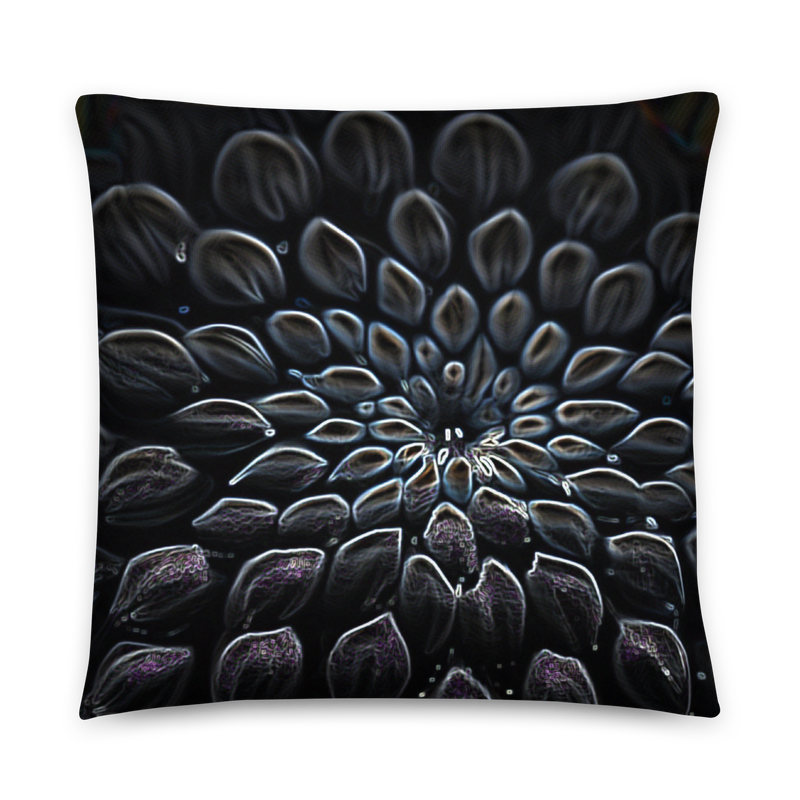 Throw Pillow (case only) - Black Dahlia Drama