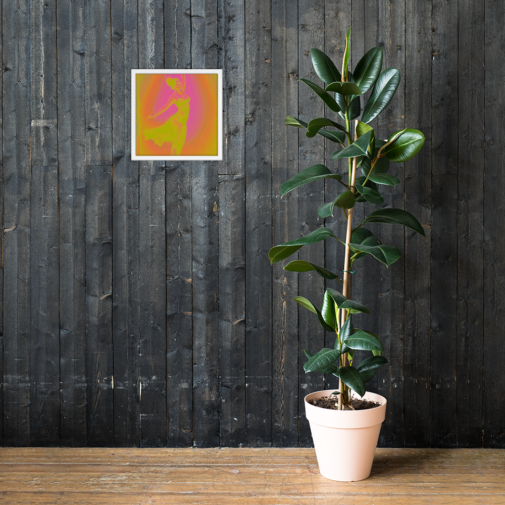 Framed Wall Art - Her Dance Neon