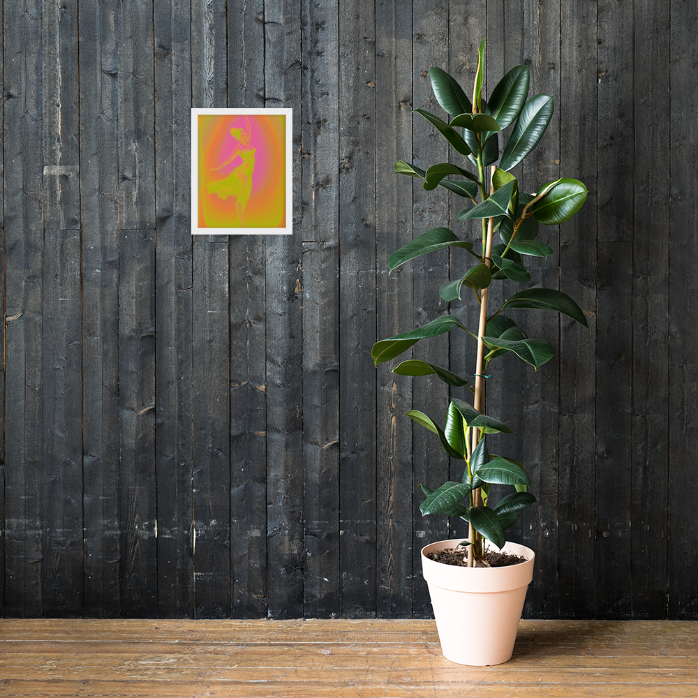 Framed Wall Art - Her Dance Neon