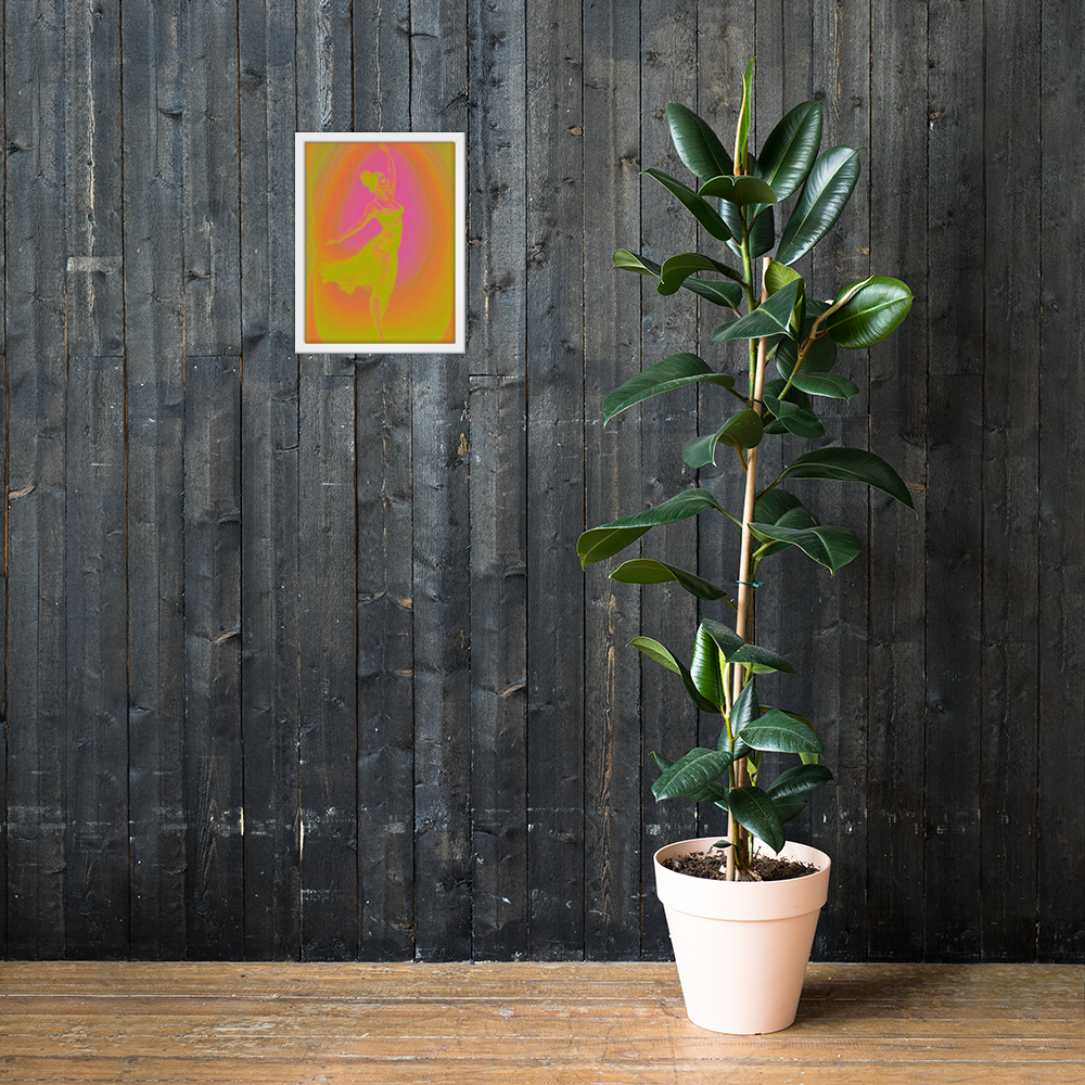 Framed Wall Art - Her Dance Neon