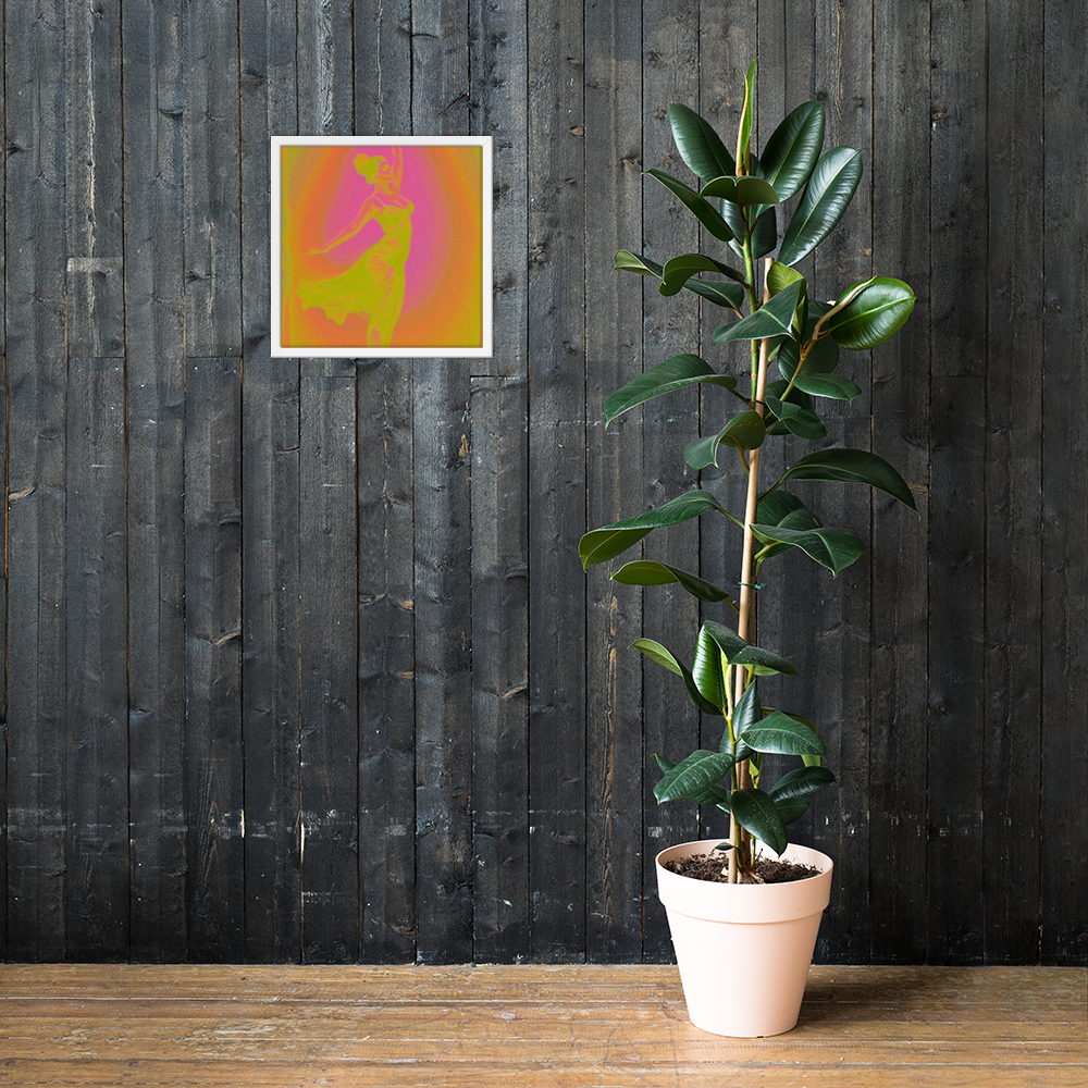 Framed Wall Art - Her Dance Neon