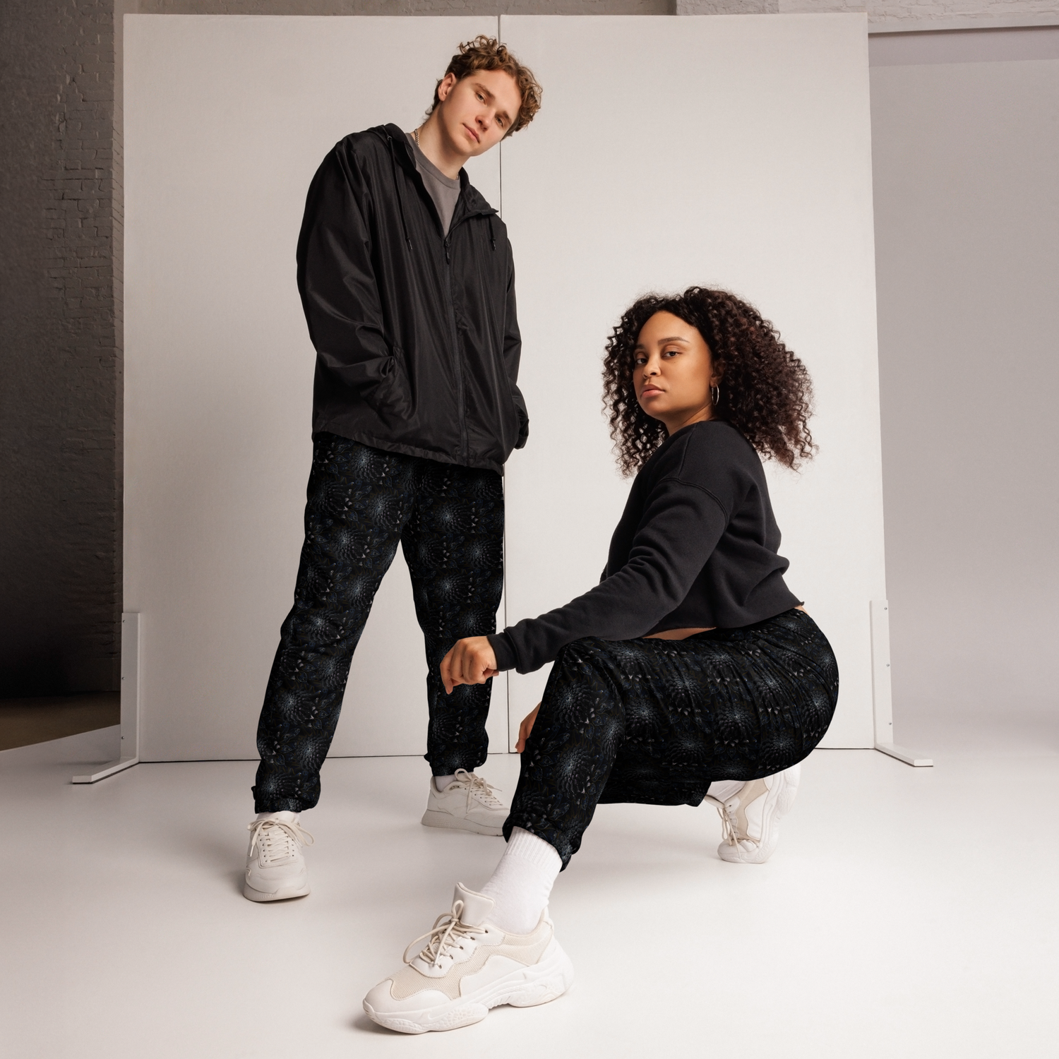 Unisex track pants - Black Dahlia Drama