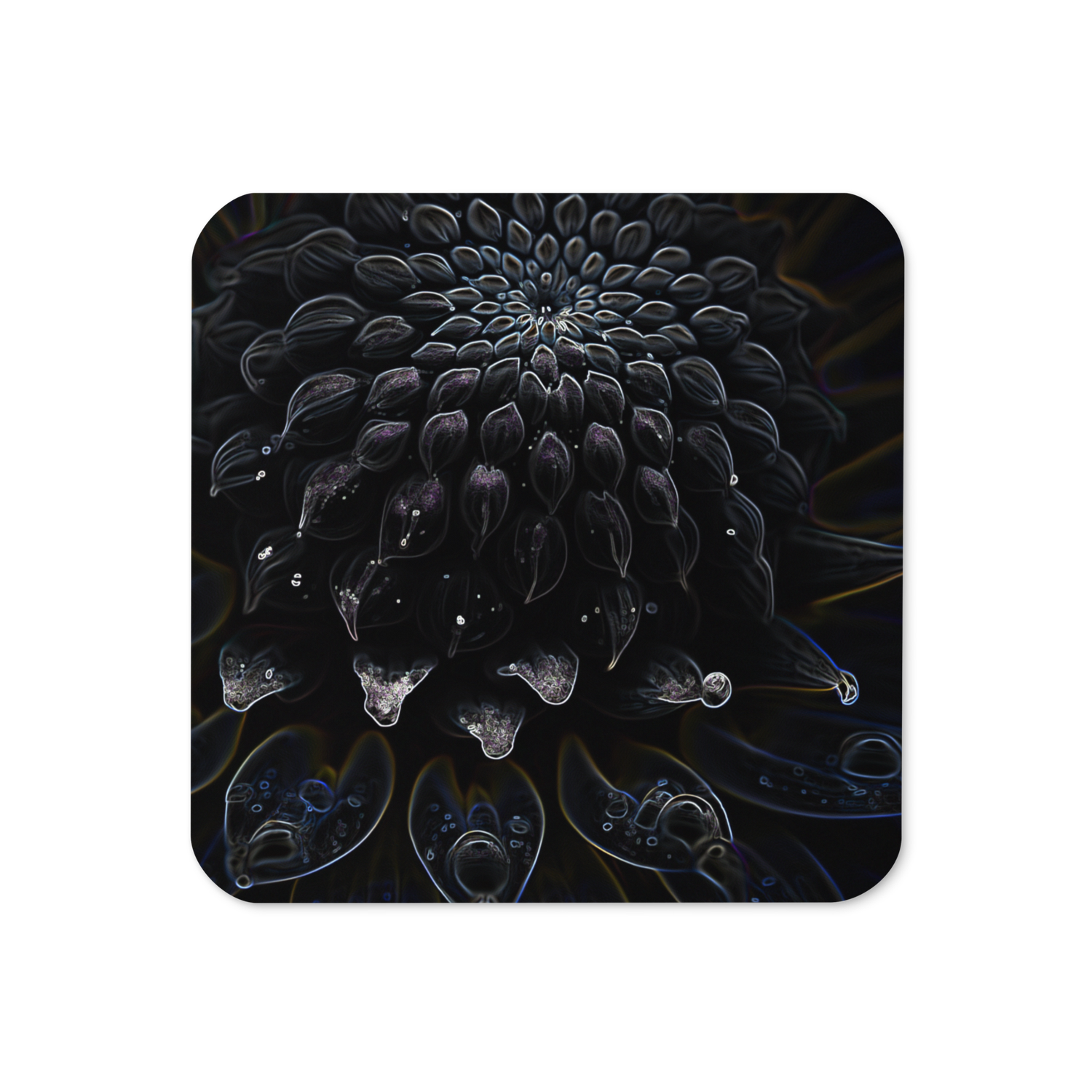 Cork-back coaster - Black Dahlia Drama