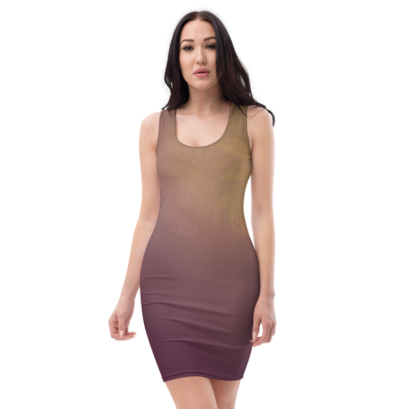 Dress Tank Bodycon - Peachy Keen Peonies