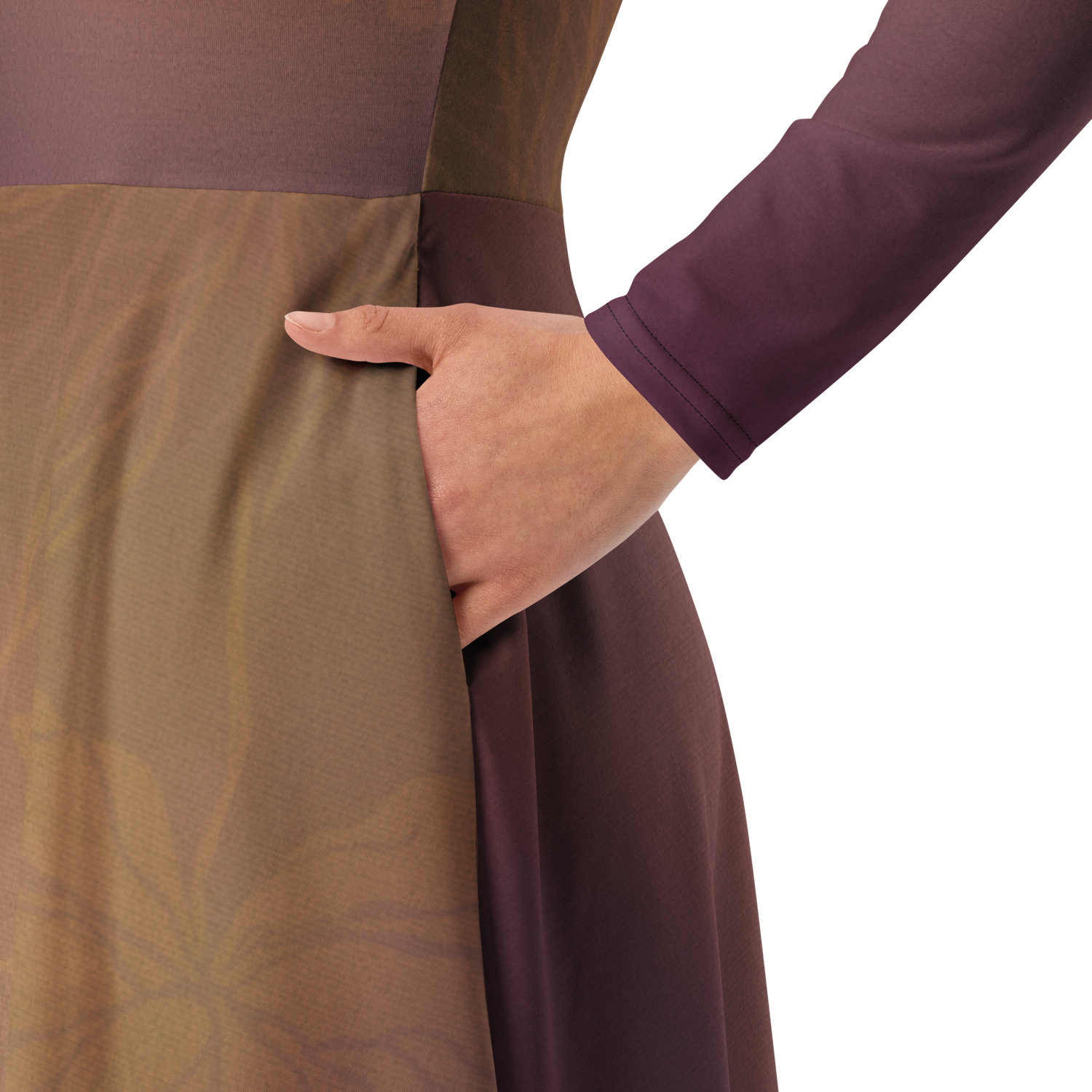 Dress Long sleeve midi - Peachy Keen Peonies