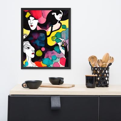 Framed Wall Art - Facial Sew