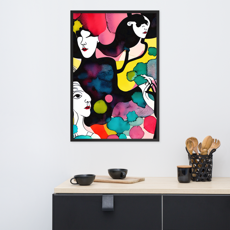 Framed Wall Art - Facial Sew