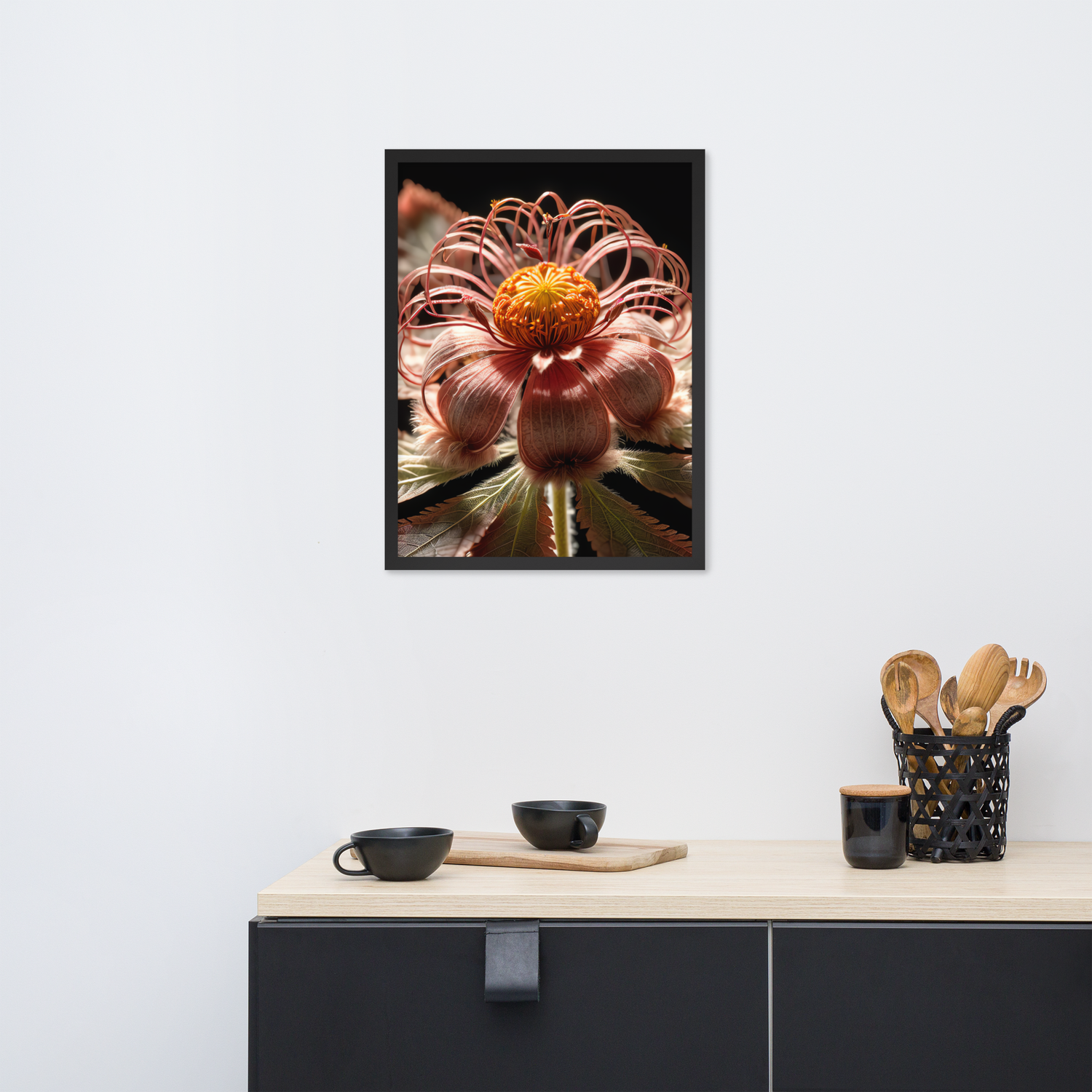 Framed Wall Art - Prairie Smoke Flower