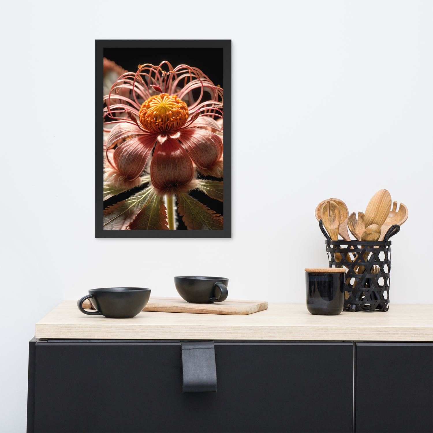 Framed Wall Art - Prairie Smoke Flower
