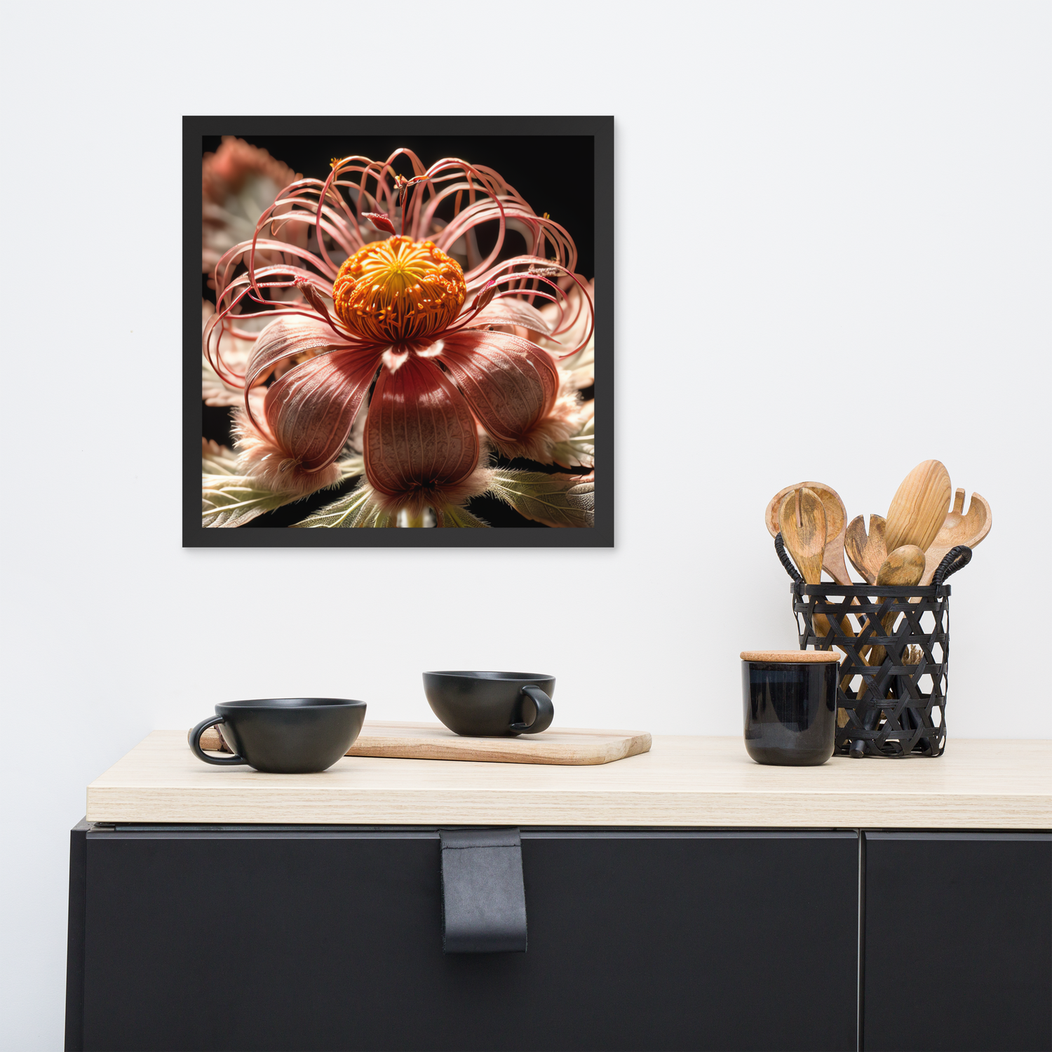 Framed Wall Art - Prairie Smoke Flower