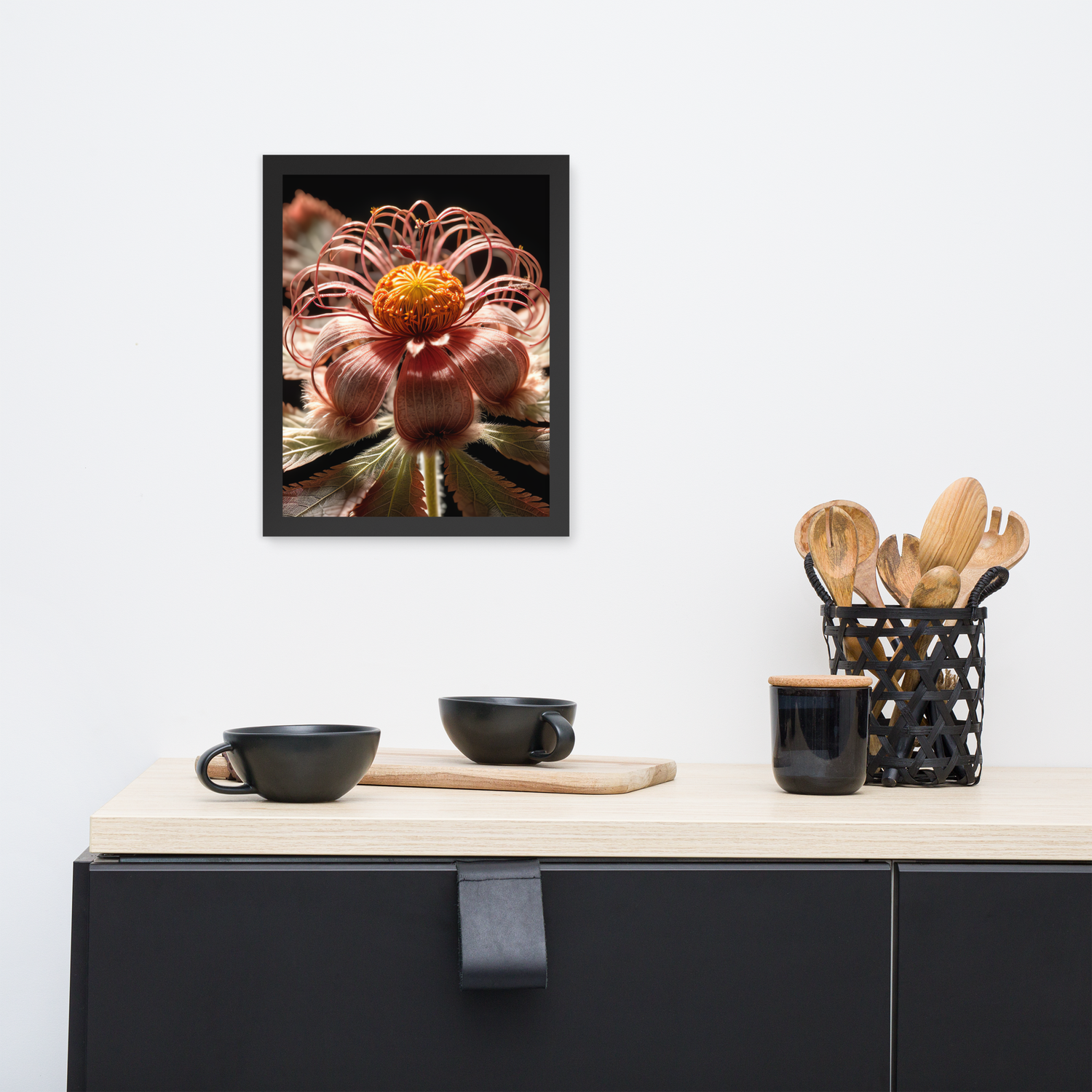Framed Wall Art - Prairie Smoke Flower