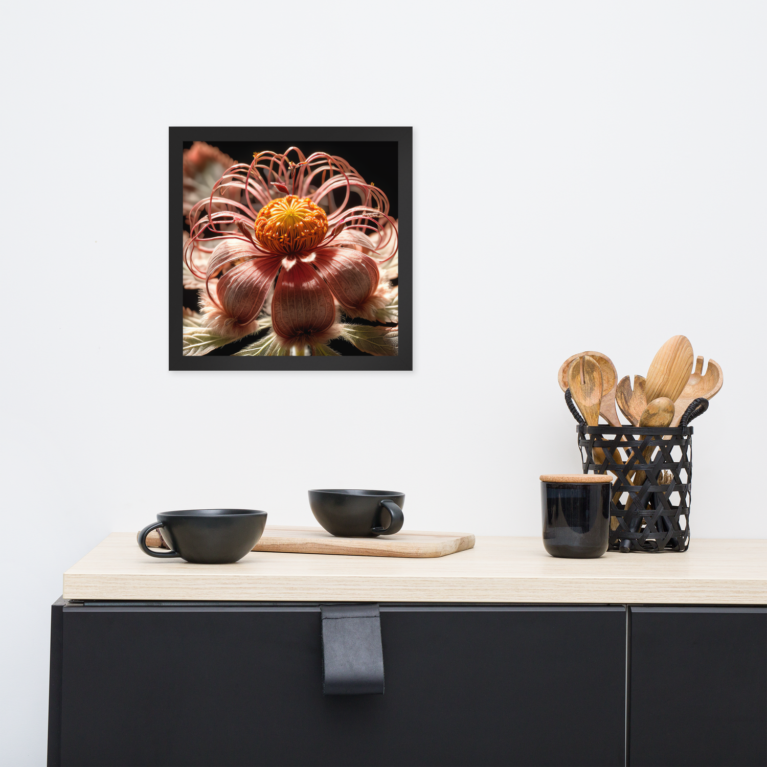 Framed Wall Art - Prairie Smoke Flower