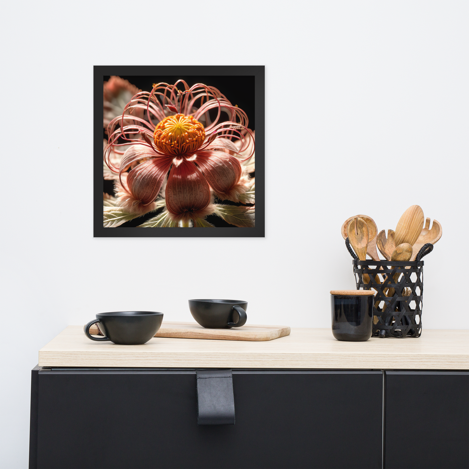 Framed Wall Art - Prairie Smoke Flower