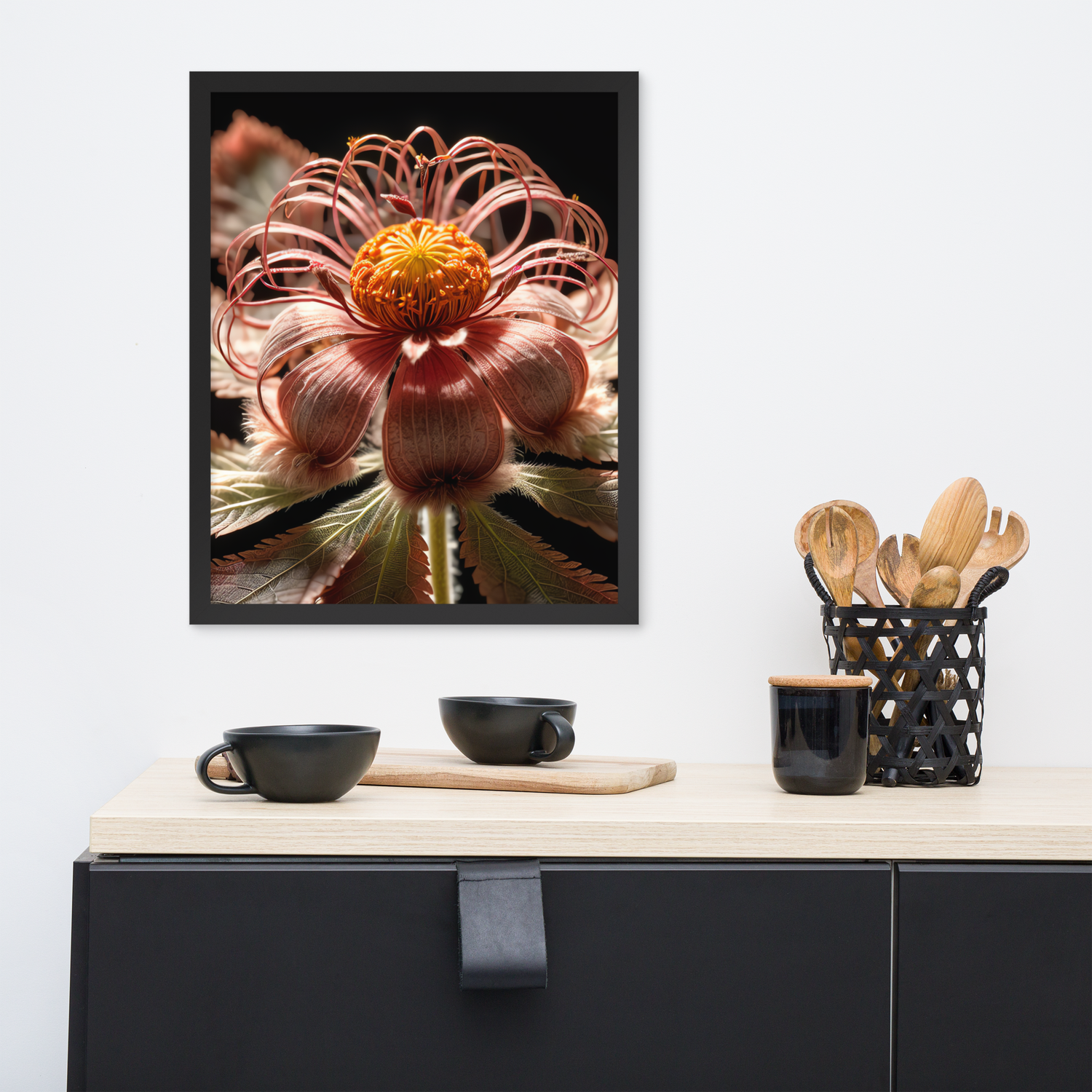 Framed Wall Art - Prairie Smoke Flower