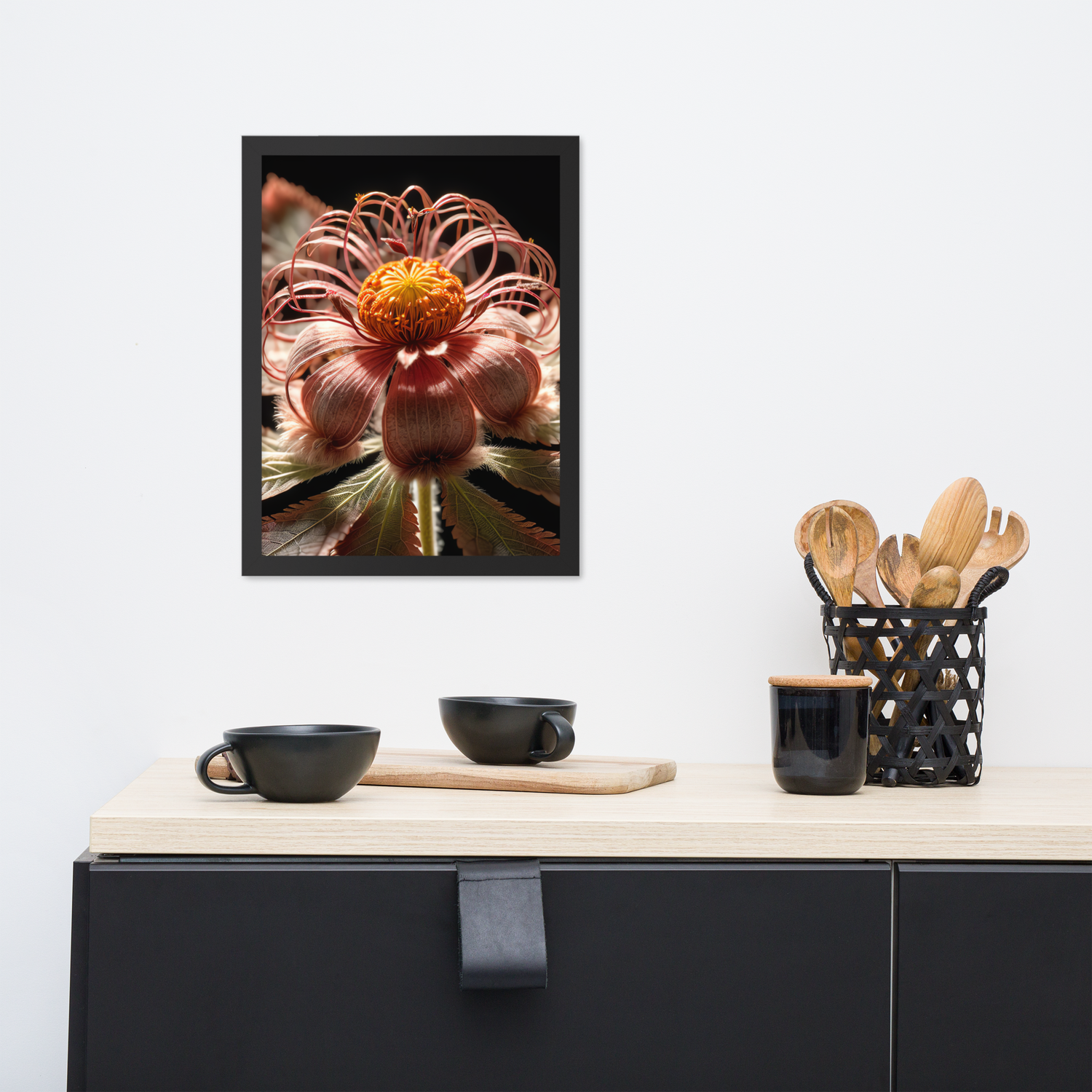 Framed Wall Art - Prairie Smoke Flower