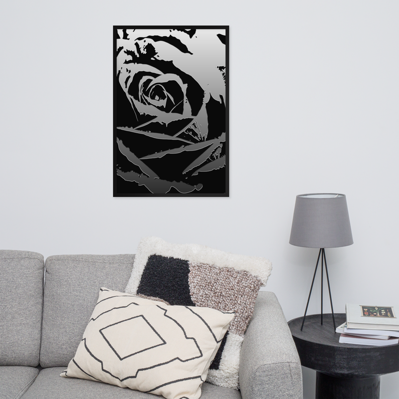 Framed Wall Art - Metallica Rose