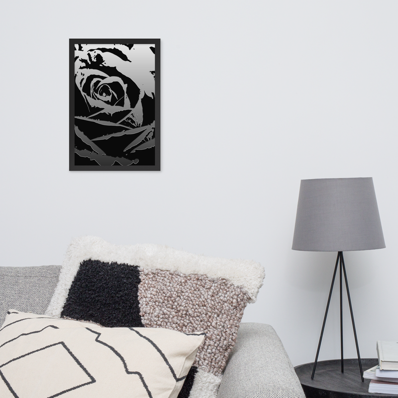 Framed Wall Art - Metallica Rose