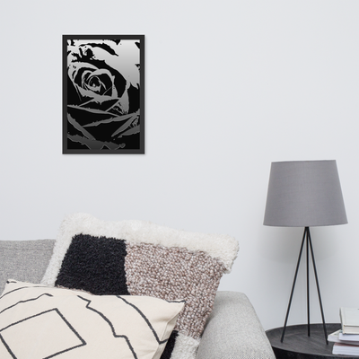 Framed Wall Art - Metallica Rose