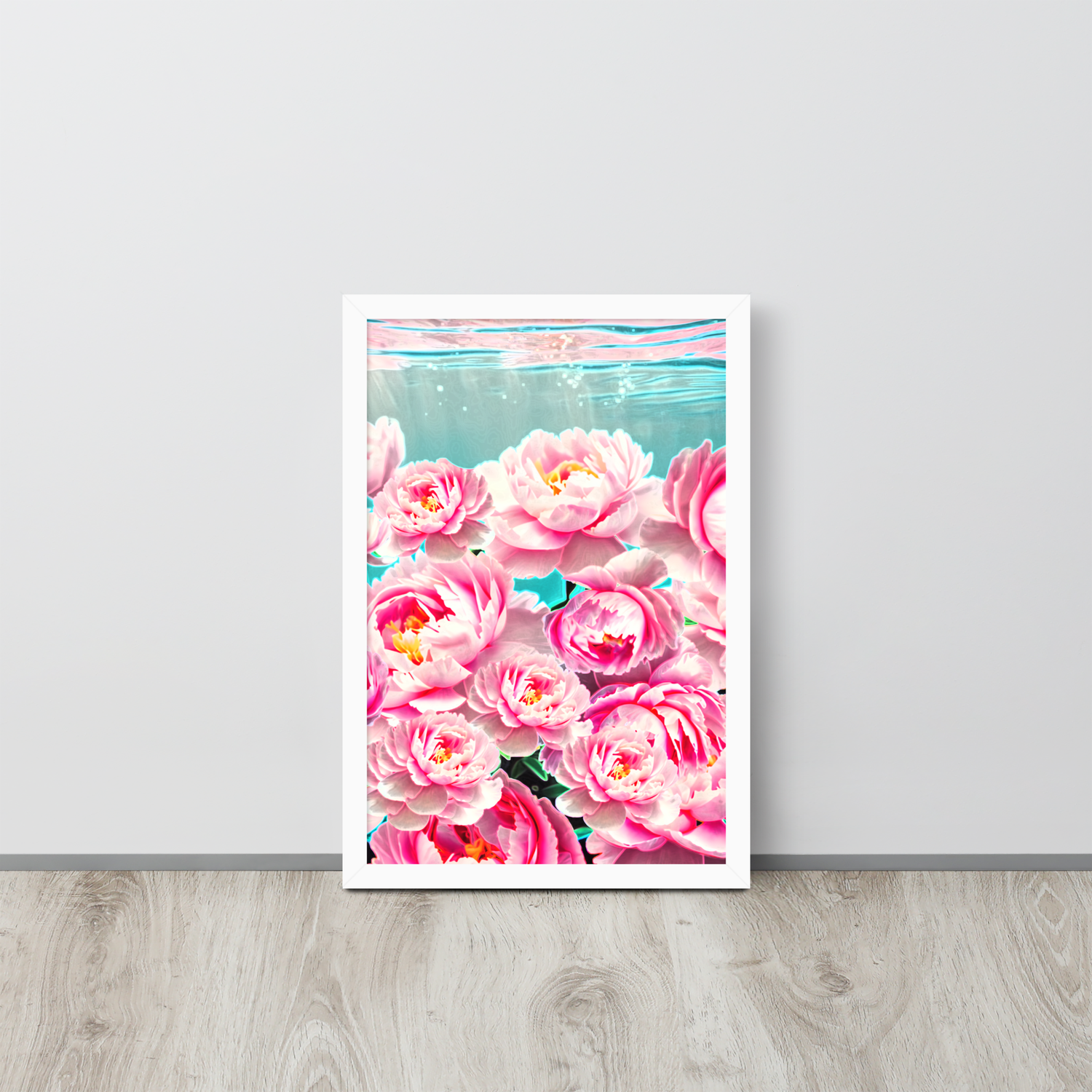 Framed Wall Art - Peonies Drowning
